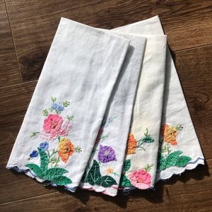 Vintage Embroidered Table Napkins